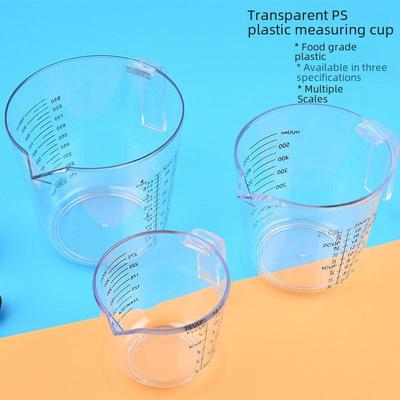 Transparentes PS-Messbecher-Set zum Backen – 1000 ml, mittlere und kleine Größen