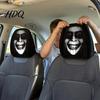 Washable Headrest Cover Ghost Face Car Covers Scary Seat Playful Accessories Protector Universal Stretchy Accessory for Most Cars Cartoon