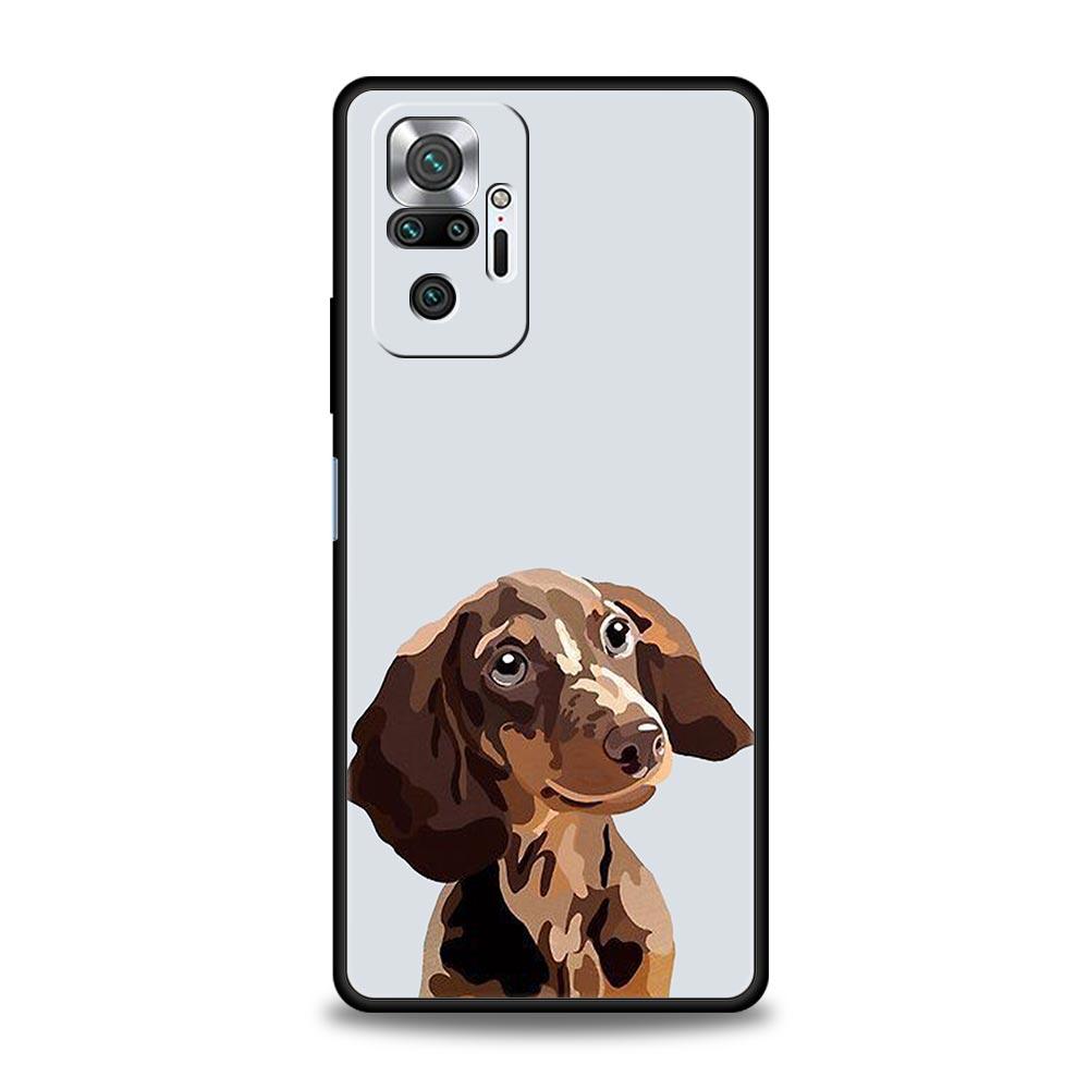 Dachshund Sausage Dog Phone Case For Xiaomi Redmi Note 14 13 5G 10 11 12 Pro Plus 4G 14C 13C 12C 10C Black Cover