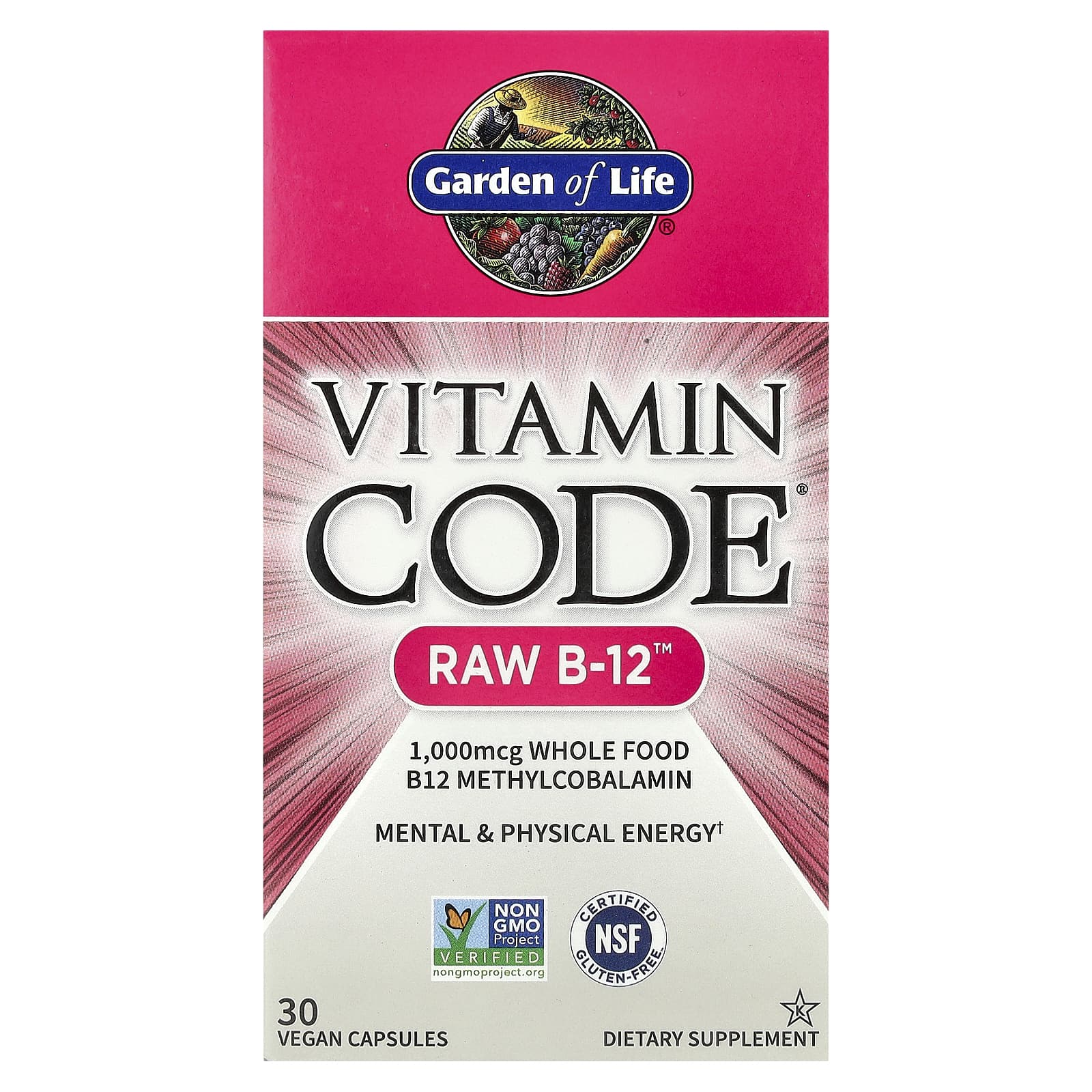 

Vitamin Code, Сирий B-12, 30 вегетаріанських капсул