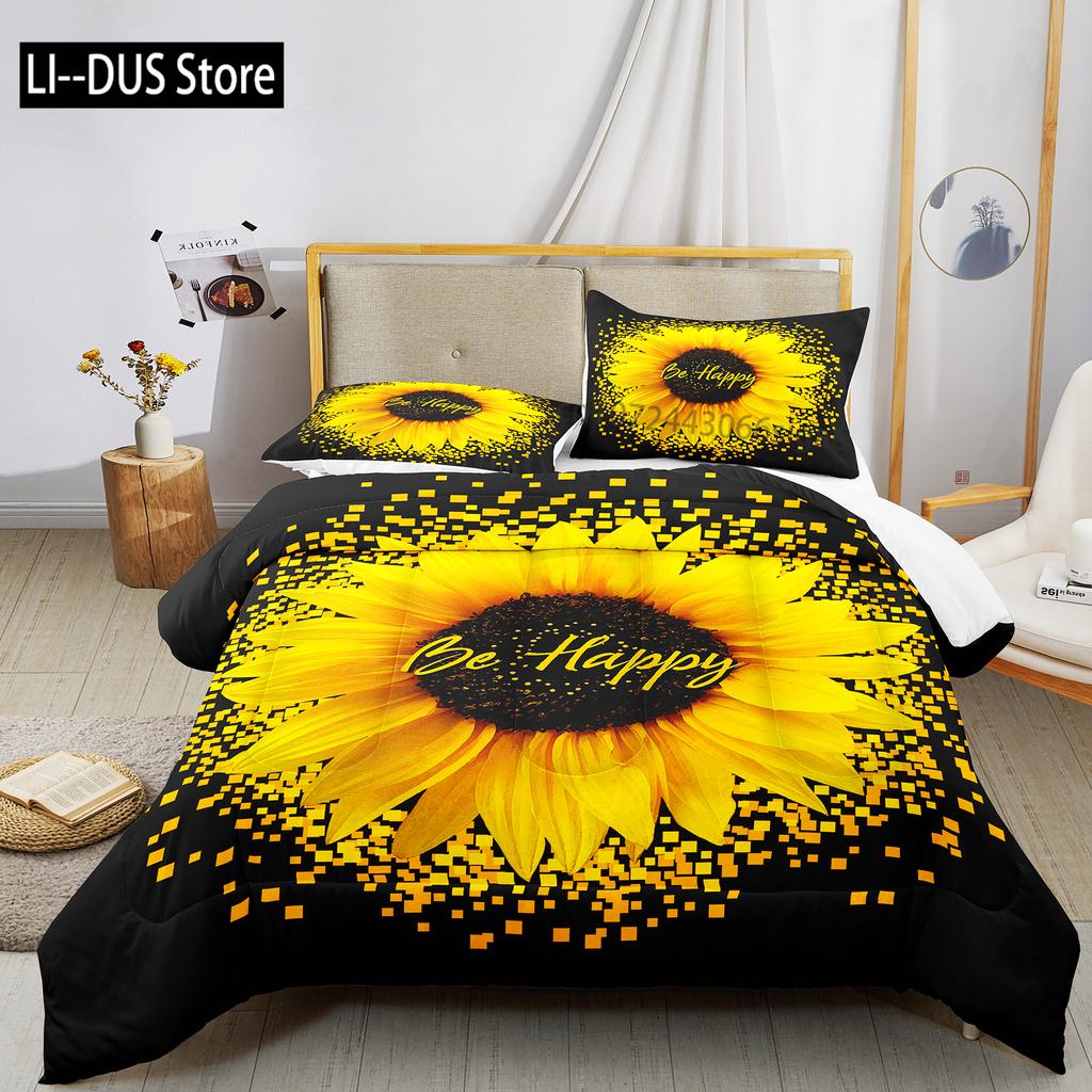Dream Sun Flowers Bedding Set Duvet Cover Set 3d Bedding Set Digital Printing Bed Linen Queen Size Bedding Set Fashion Design