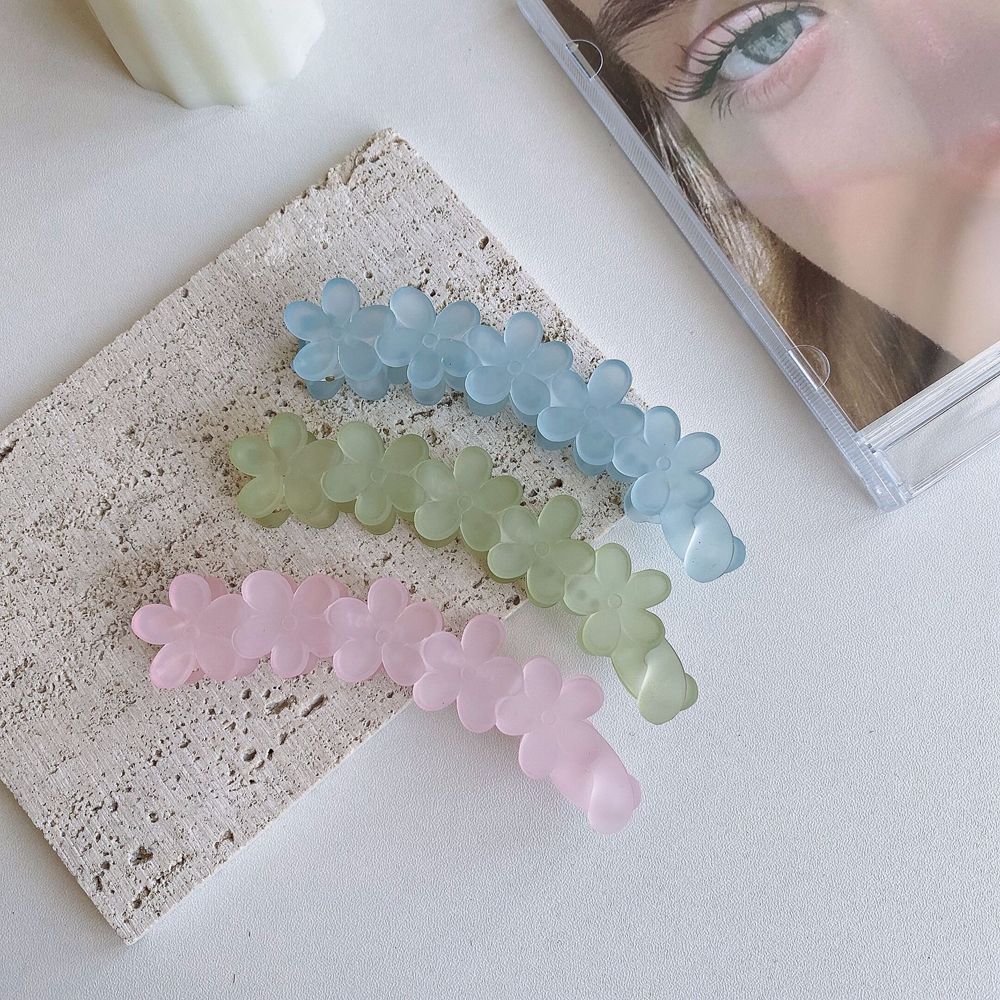 Sweet Shower Women Fashion Accessories Hair Claw Flower Banana Clips Acrylic Vintage Hair Clips