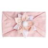 New children's headband, baby soft solid color flower nylon headscarf, thin breathable baby hair accessories