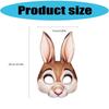 1/2/3dílná pohodlná přenosná EVA králičí maska na velikonoční večírky, maškarní plesy, měkké materiály, kreslený design, festivalová akce