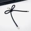 Elegant Keychain Charm with PU Leather Bowknot Details for Women Girls Handmade Keyring Backpack Pendant Jewelry Gift