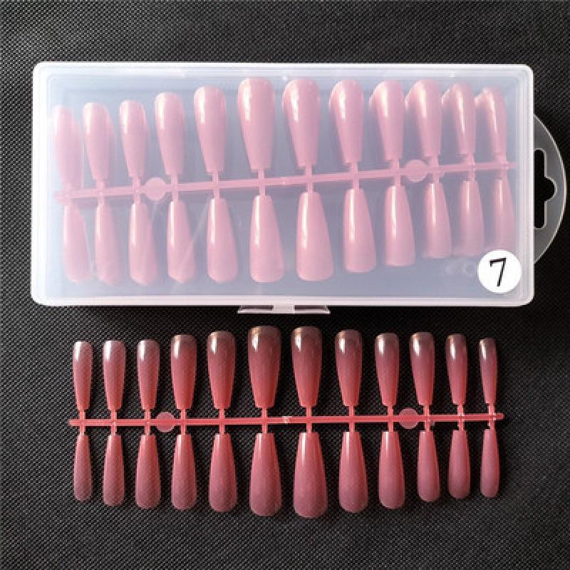 Jelly & Nude Wearable Nail Tips - 240 Pcs In Box: Ice Transparent & Colorful False Nails