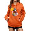 Women's Winter Christmas Printed Pullover Hooded Sweatshirt Fleece Long Sleeve Sweatshirt