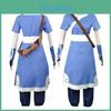 Lebhaft blaues Katara Cosplay-Kleid aus Avatar Der Herr der Elemente für Halloween-Partys