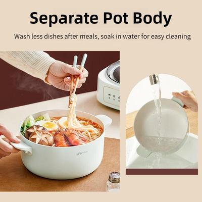 2.5L Multifunctional Hot Pot Cooking Electric Wok Small Portable Stew Pot Household Dormitory Split Electric Cooker