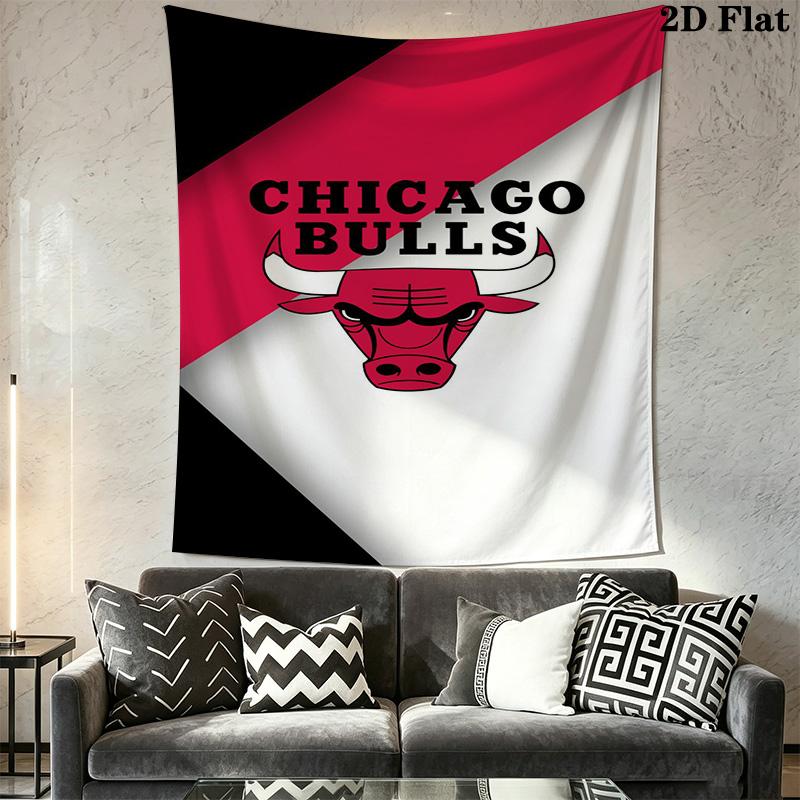 Bulls Team Background Threepiece Set 1 Duvet Cover 2 Pillowcase Without Core Duvet Cover And Pillowcase Soft And Comfortable Bedding Set