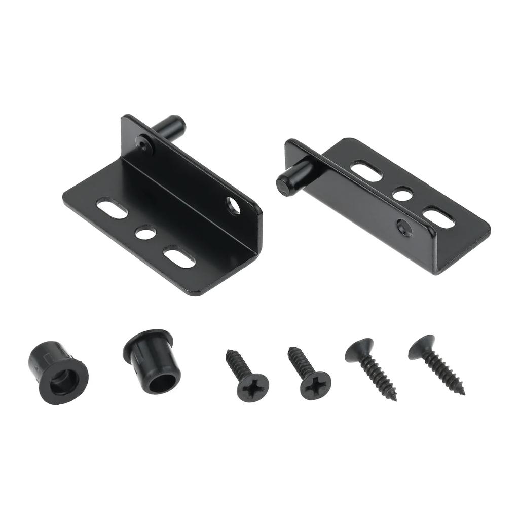 2Pcs Pivot Hinges w/ Bushing Heavy Duty Concealed Shaft Door Hinges For Wood Doors Drawers Cabinet Wardrobe Furniture Hardware