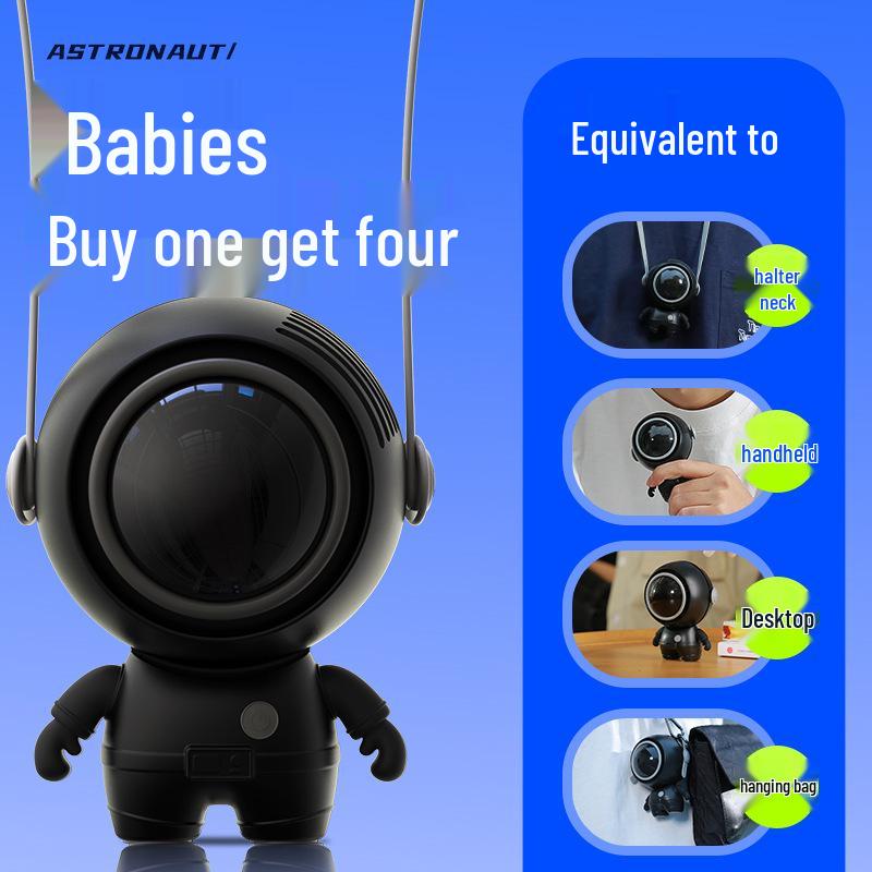 Bladeless Rechargeable Mini Neck Fan - Astronaut Design