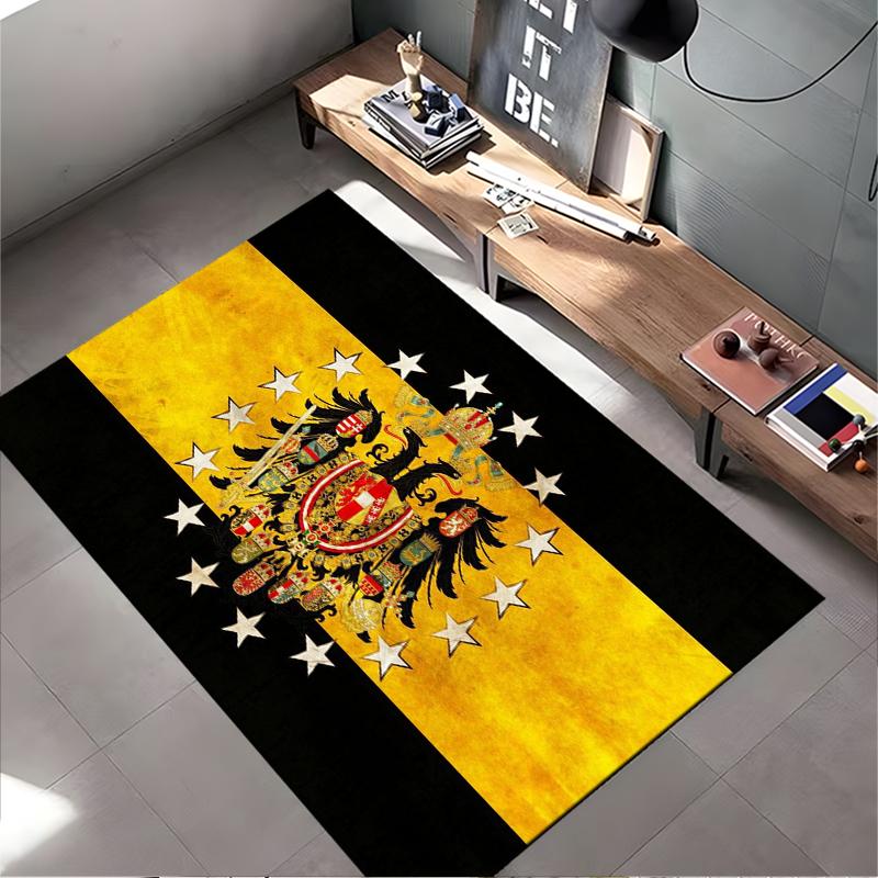 Austrian Empire Emblem Design Rug Non-slip Rug Suitable for Living Room and Bedroom Sofas.
