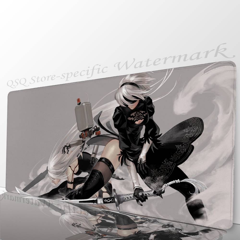 Nier Automata Anime Fight Game Mousepad Mouse Mat Desk Mat With Pad Gaming Accessories Prime Gaming XXL Keyboard Pad Padding M