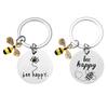 Cartoon Cat And Fish Keychains Polished Stainless Steel Animal Cat Pendant Children's Funny Keychains