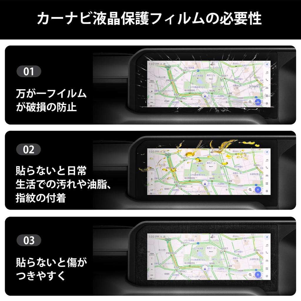 New Land Cruiser 250 Dedicated Navigation Film Land Cruiser 250 Car Navigation Protective Film Tempered Glass 9H Navigation Protective Film Touch Easy