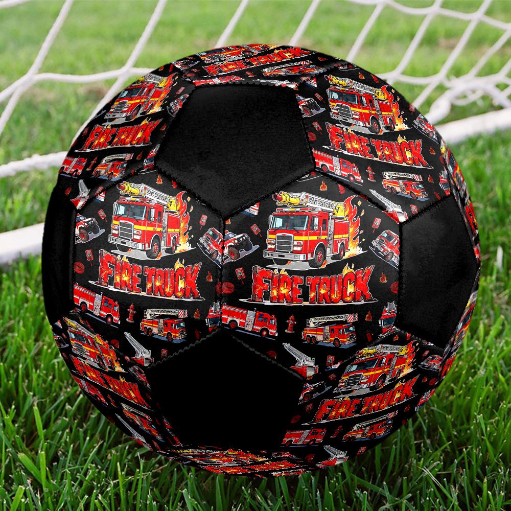 Fire Truck Theme Size 5 Soccer Ball, Suitable for Both Indoor and Outdoor Matches, a Gift Suitable for Everyone.