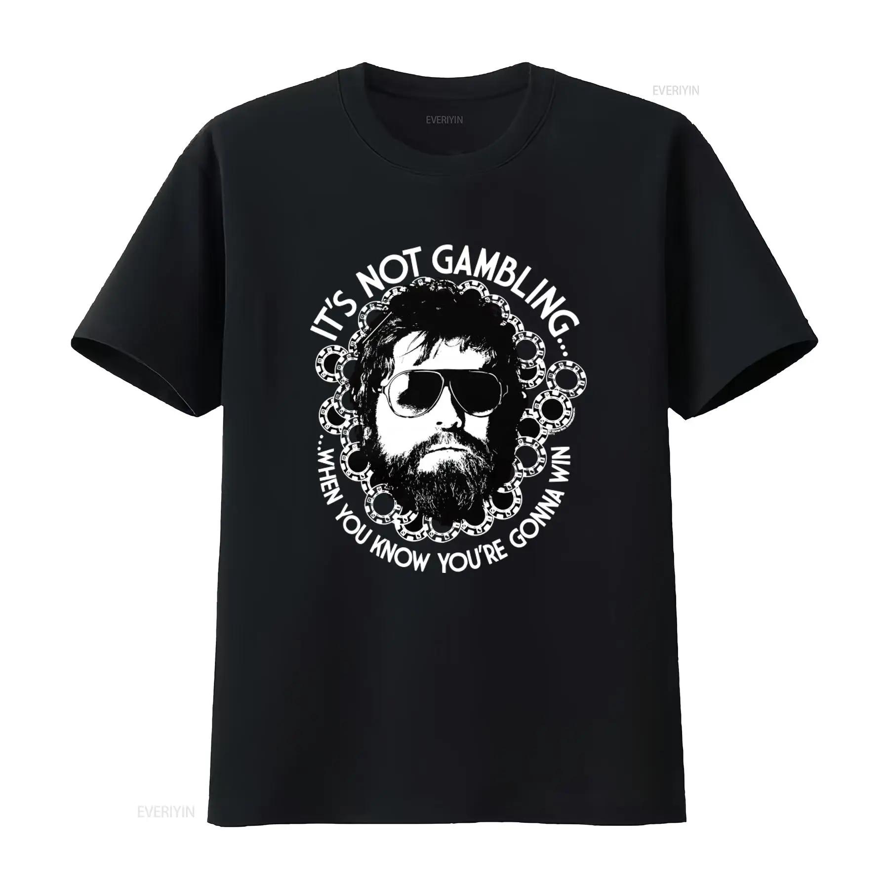 2011 Men s The Hangover Alan Movie Promo T Shirt It s Not Gambling Design Long s vintage Washed Casual Soft graphic Breathabl... S разноцветный