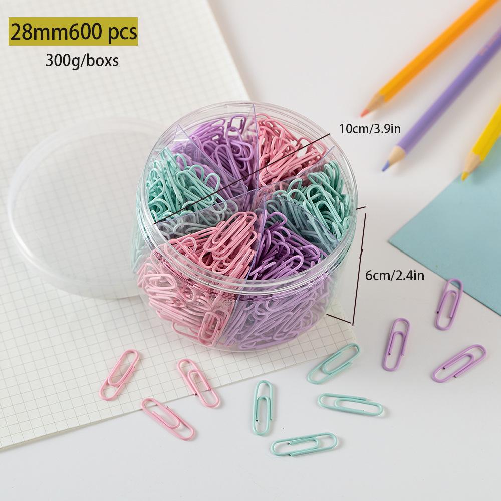 Colorful Large Paperclips & Binder Clips: Nickel-Plated Silver Office Stationery for Bookmarks and Test Papers.