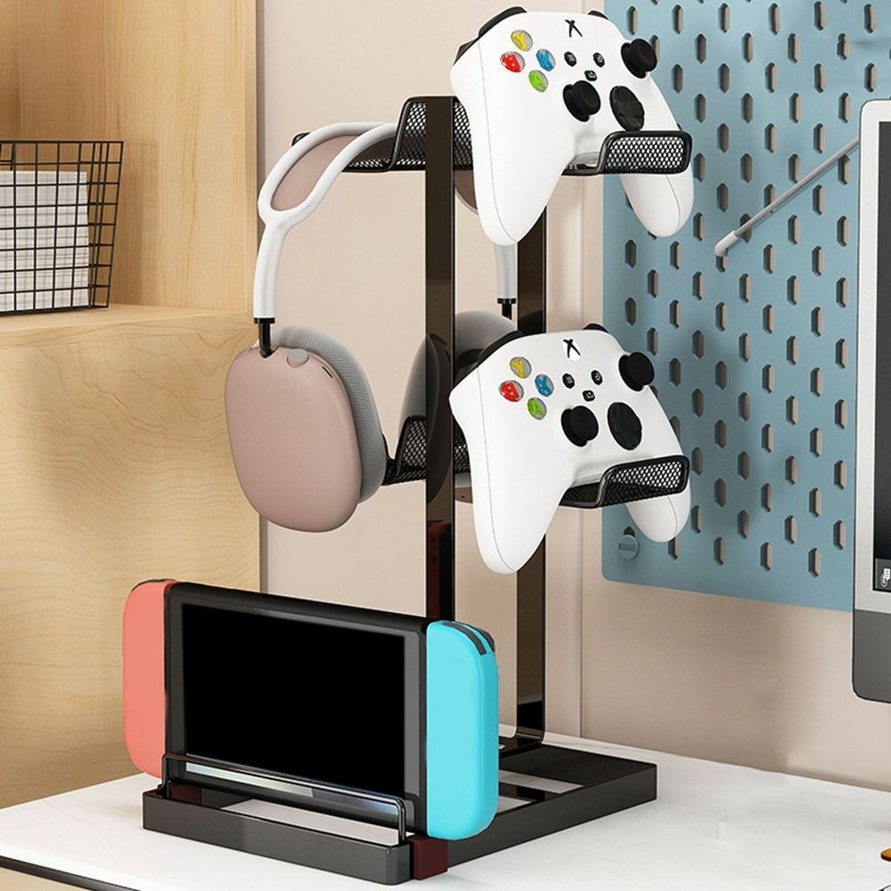 Multi-Tier Game Controller Holder Compatible Headphones Gamepad Display Stand  Gamer Gift