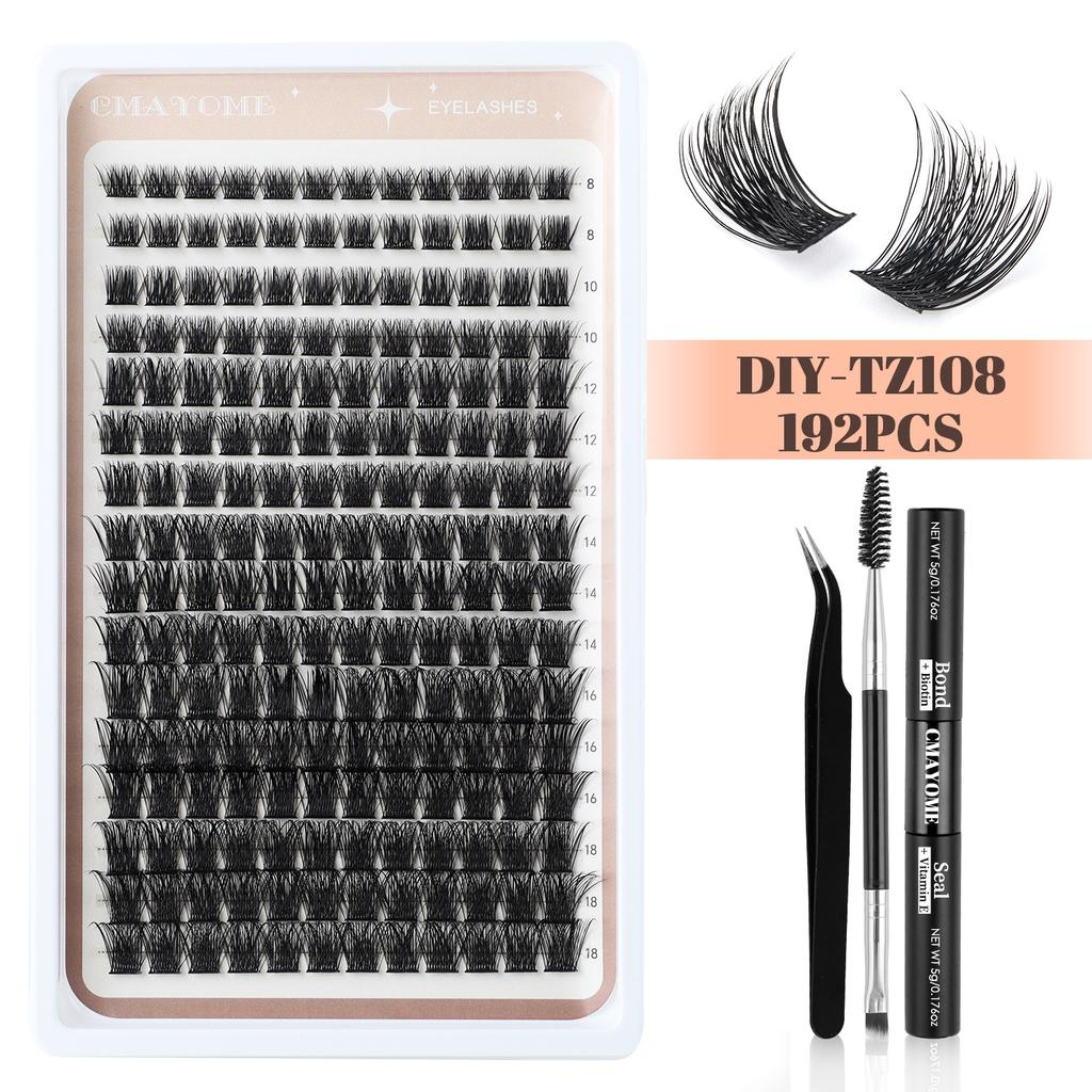 Diy Segmented Single Tuft Of False Eyelashes 8-18Mm Eyelashes Dd Curl Dense Curl