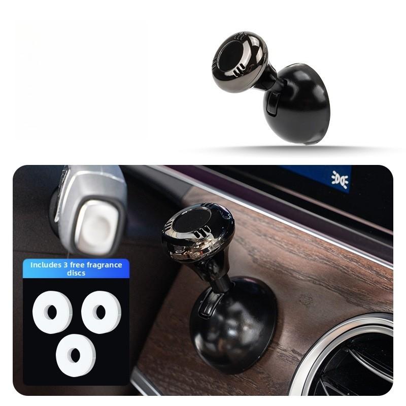 Auto-Innendekoration Push-Start-Knopf Chrom-Dekoration Einfaches Push-to-Start Werkzeuglose Montage Austauschbare Duftpads