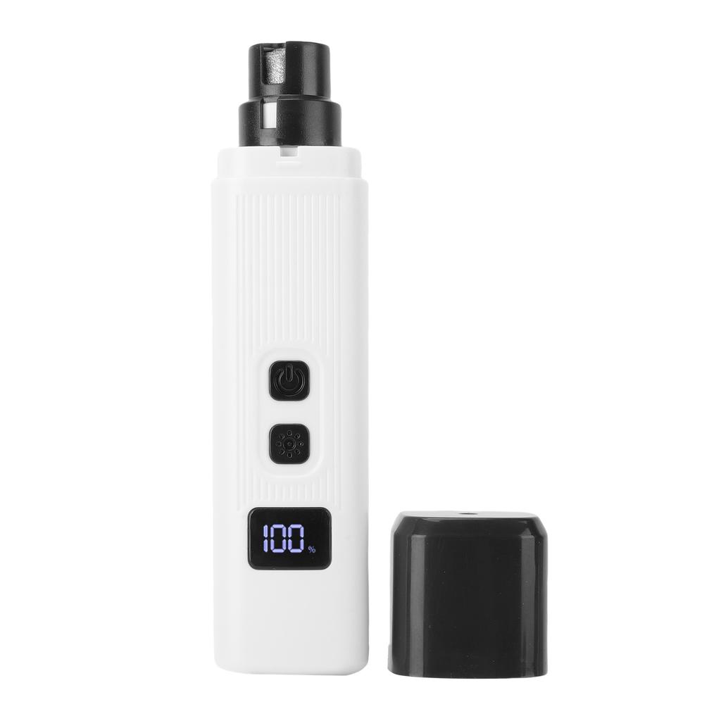 Dog Nail Grinder Multifunctional Built In LED Light Low Noise Rechargeable Pet Nail Trimmer for Home