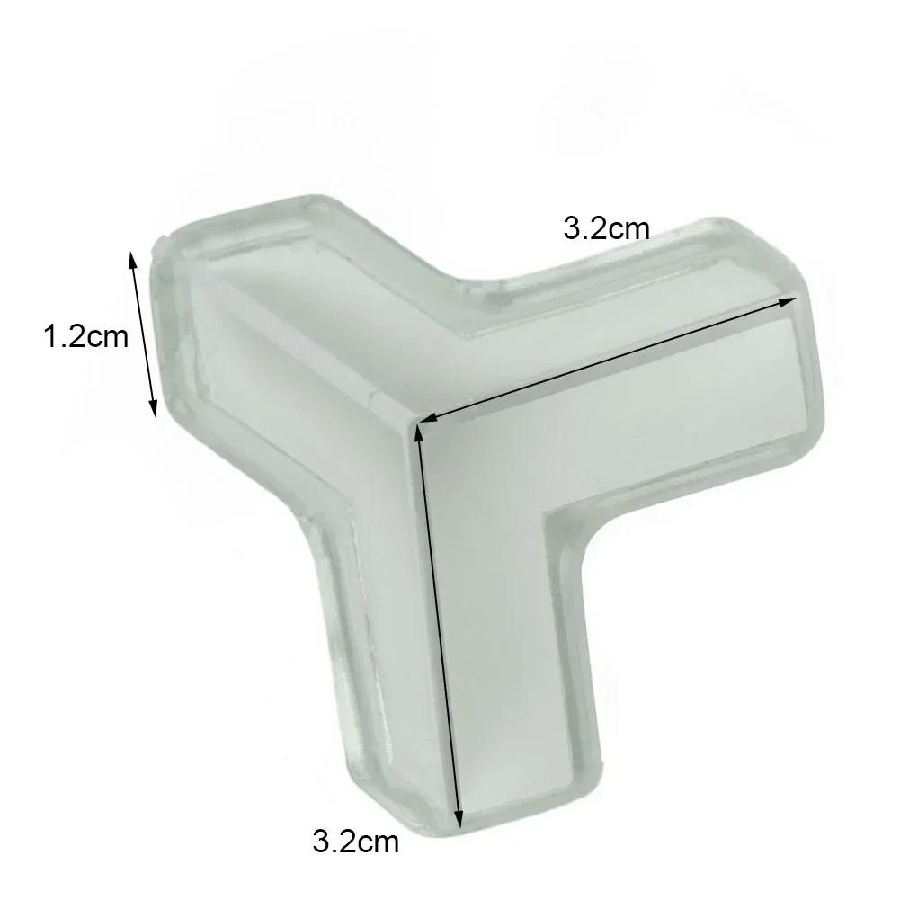 4pc Corner Edge Covers Clear Rubber Furniture Corner Edge Table Cushion Guard Protector Baby Safety Protection Children Anticoll