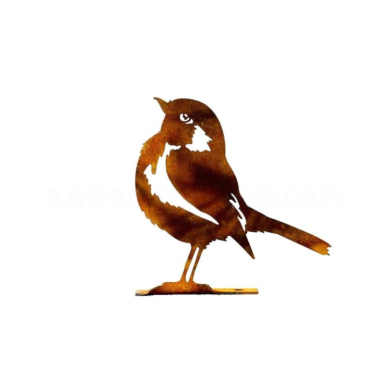 1Pc Rust-Colored Bird Comfortable Home And Garden Decoration Country Metal Artwork Backyard Wall Decoration Iron Garden Decorati