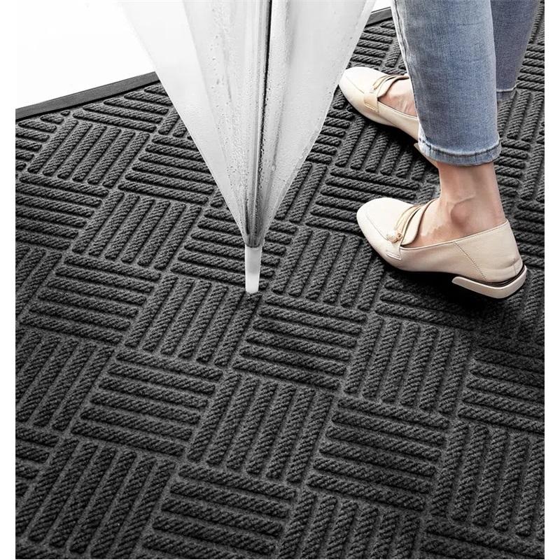 Non-slip Indoor Doormat Rubber Mat Scraper Dustproof Dirt Resistant Home Essential Durable Rubber Mat