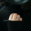 Retro Thai Silver Blue Enamel Lotus Flower Adjustable Rings For Women Fashion New Jewelry Gift Party Wholesale anillos