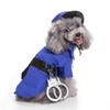 Striped holiday thickened pet supplies kitten puppy outing dog walking dress up winter heattech dog clothes