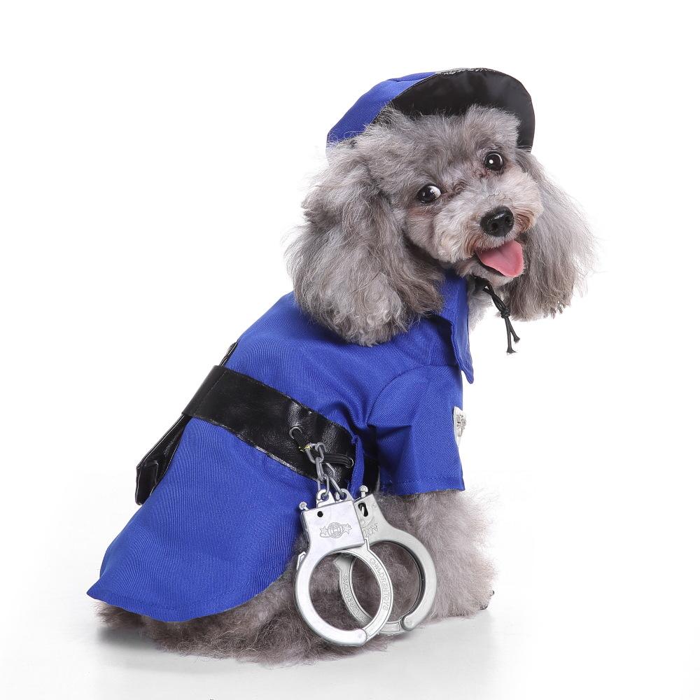 Striped holiday thickened pet supplies kitten puppy outing dog walking dress up winter heattech dog clothes