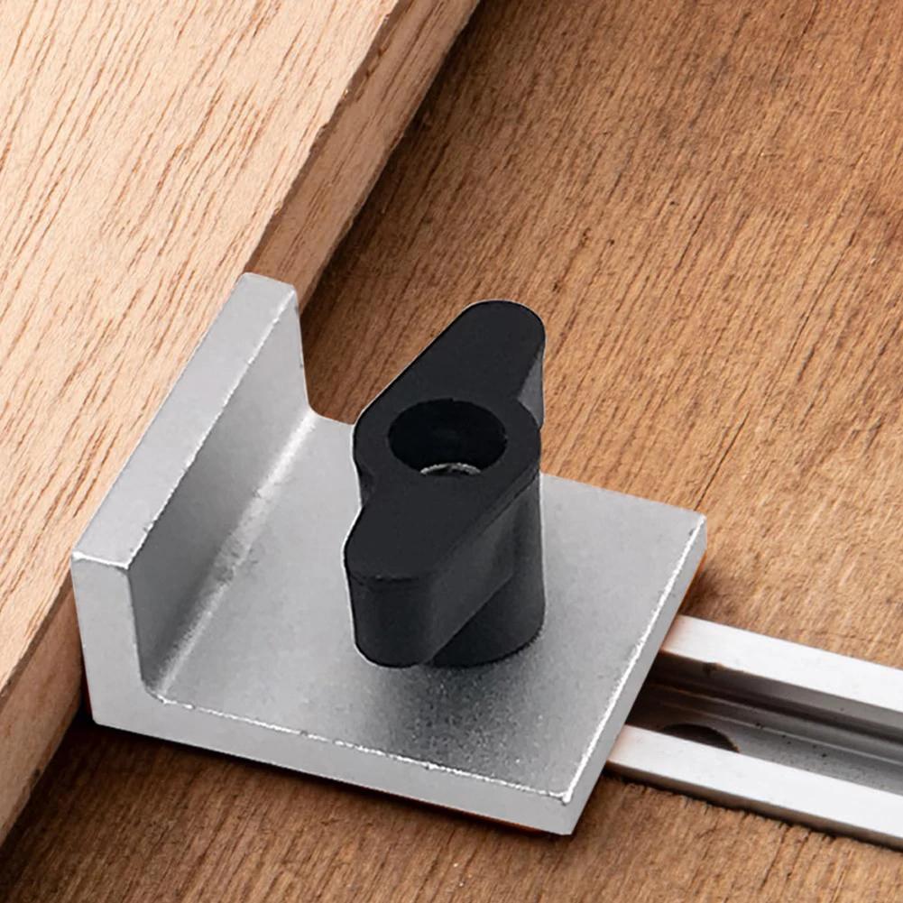 4pcs Bi-Directional Short Stop Kit Replacement T Track Stop Block For T-track Table System Woodworking Tools