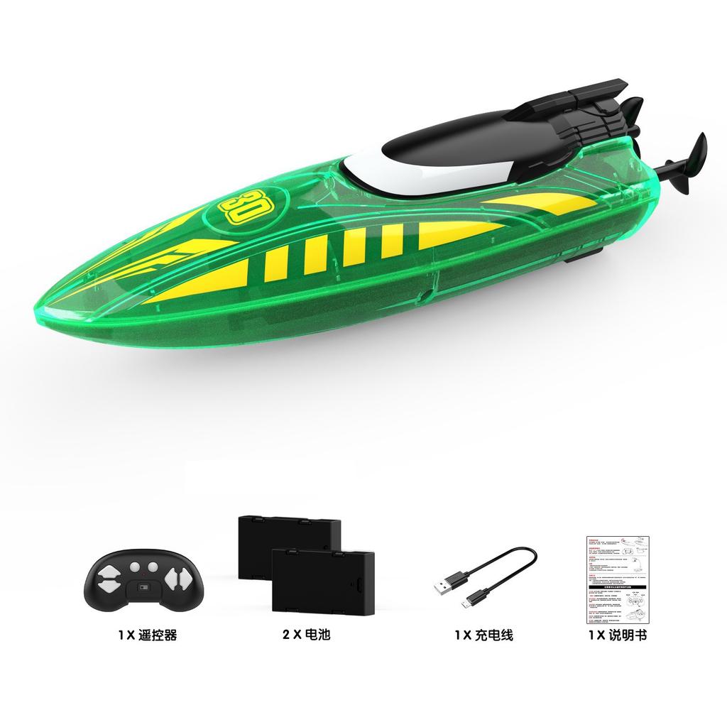 V777 2.4GHz Lighting Racing RC Boat 15KM/H With Transparent Cover & Bright LED Light Effect For Pool Toys