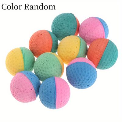 Cat Foam Ball Toys Pet Interactive Chase Sponge Balls for Pets Soft Bouncy Quiet Durable Bite Resistant Easy Clean Rubber Balls