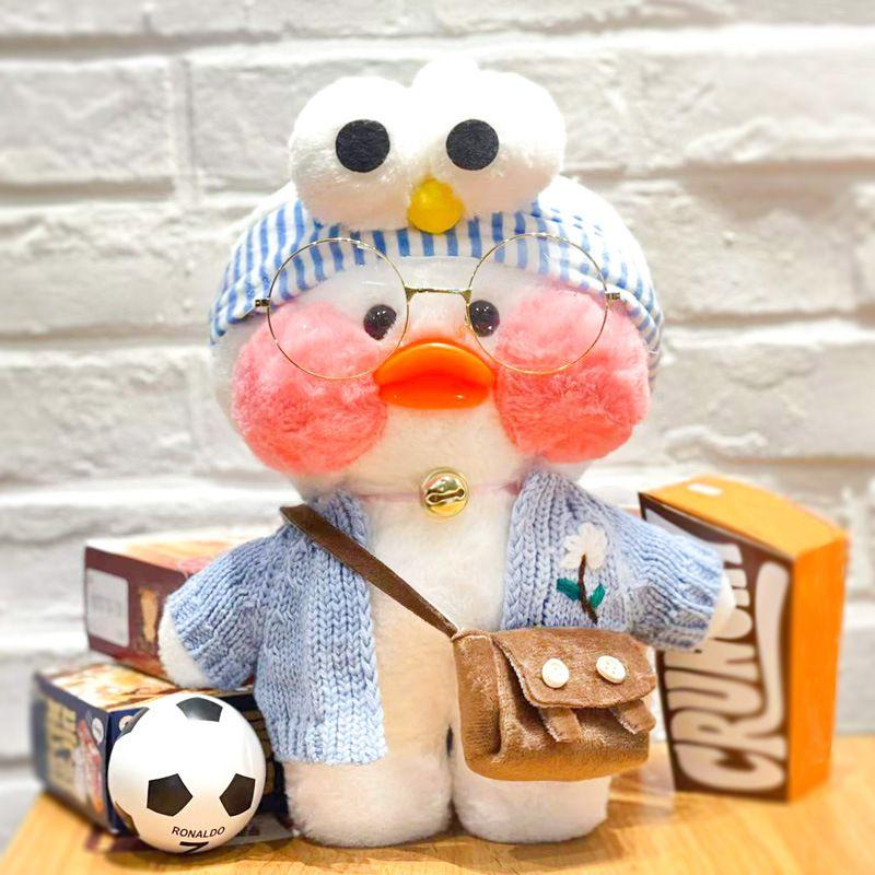 Cafe 30cm Lalafanfan Mimi Yellow Duck Costume Wearing Plush Toys Stuffed Doll