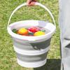 10L Foldable Water Bucket with Handle Portable Lightweight Multifunctional Outdoor Camping Fishing Car Washing Collapsible Water Storage Pail
