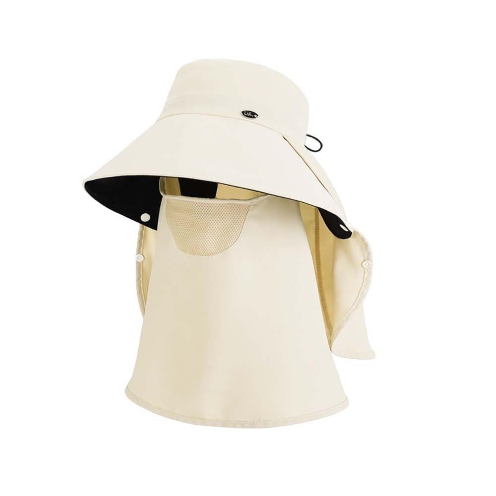 Wide-brimmed Sunshade Shawl Cap Anti-UV Mask Picking Tea Hat Cycling Cap Neck Protection Hat  Women
