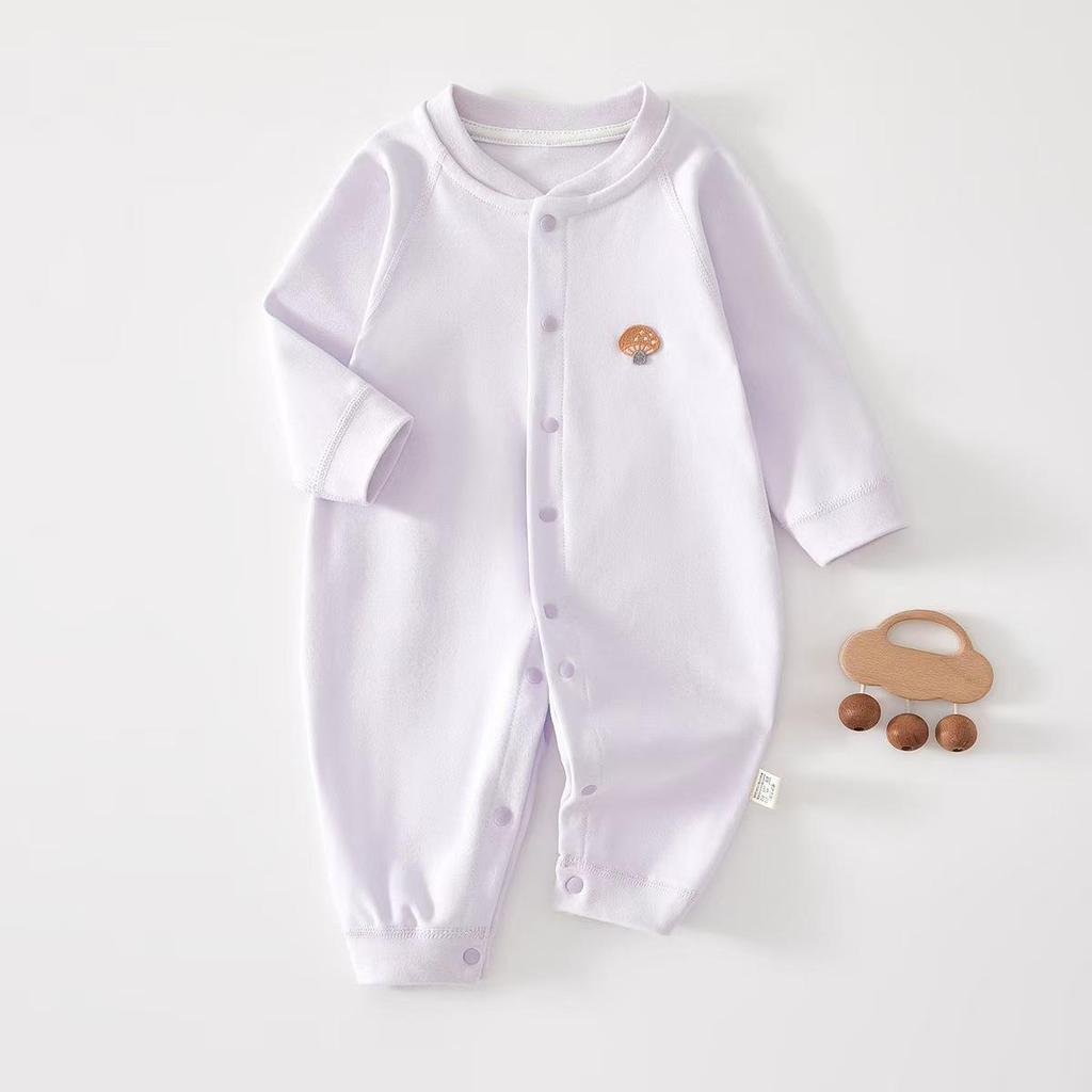 Pure Cotton Newborn Long Sleeve Bodysuit - Spring/Autumn Base Layer Pajamas
