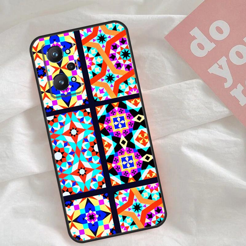 Moroccan Mosai Tile Pattern Case For Realme C51 C75 C63 C61 C55 C53 C35 C65 C67 C71 15 11 12 13 14 Pro Plus GT6 GT7 Pro