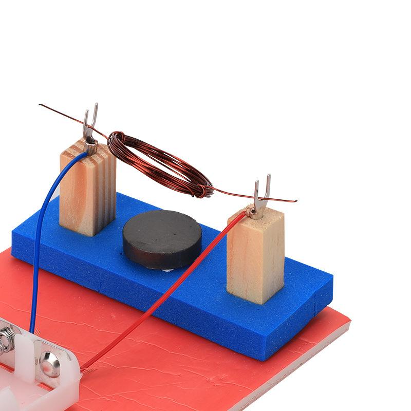 Diy Electromagnetism Electrical Motor Model Metal Coil Magnetism Physics Science Experiment Aids Educational Students Toy