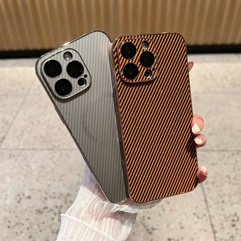 Carbon Fiber Magnetic Charging Phone Case IPhone 16 Pro Max Shockproof Protective Cover