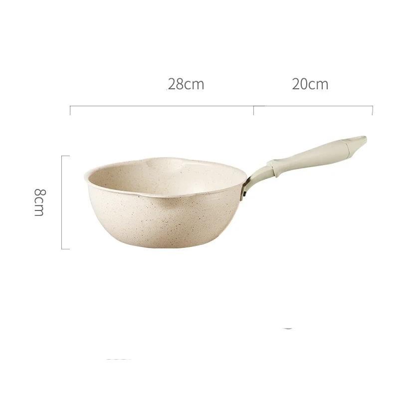 20cm24cm26cm28cm Maifan Stone Wok Non-Stick Pans Frying Pan with Lid Household Wok Cooking Induction Cooker Utensils for Kitchen