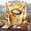 Personalized Flannel Throw Blanket,Naruto Custom Printed Name, Cozy Plush Blanket For Home Use