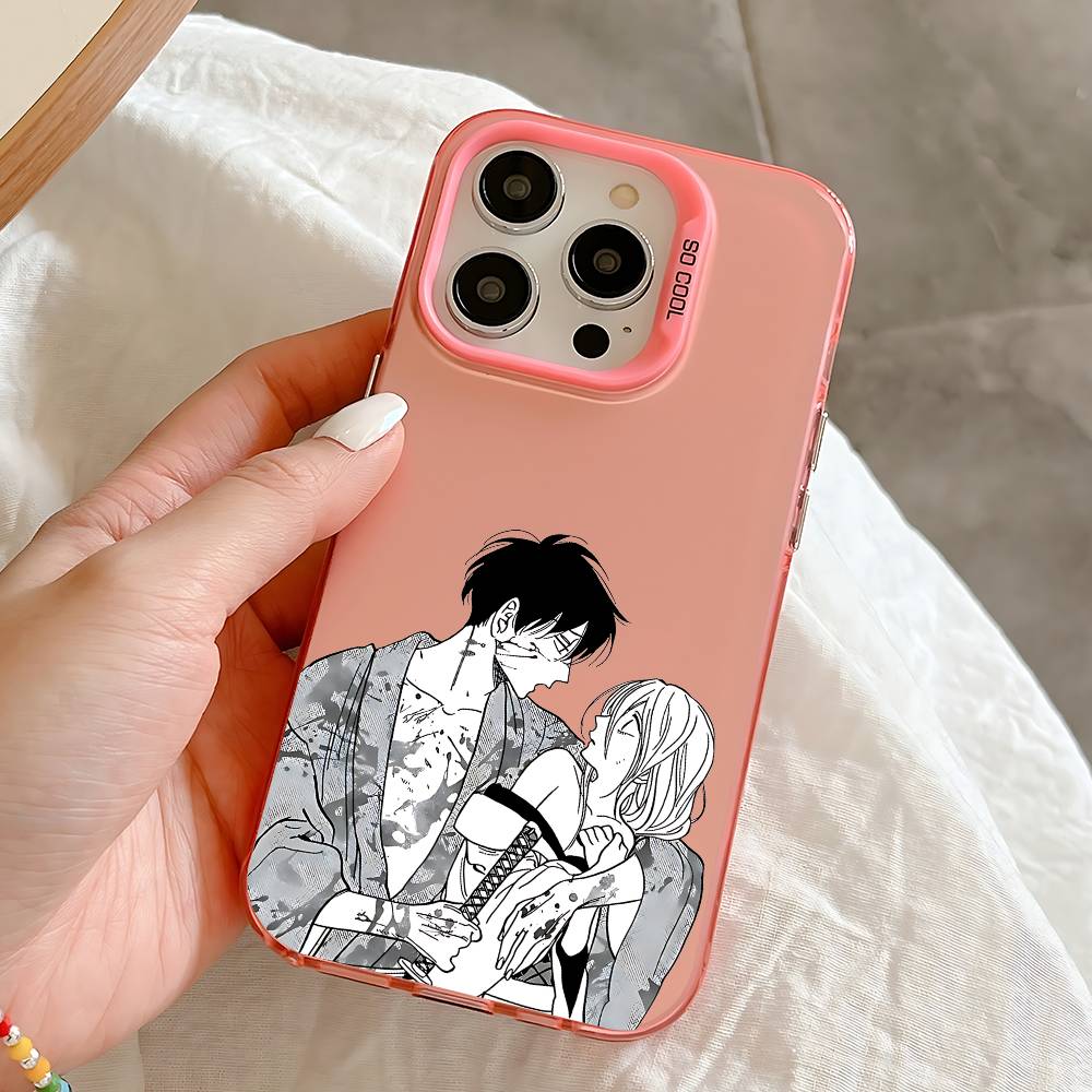 

Kingyoya-san no Karisome Fuufu Phone Case For iPhone 16,15,14,13,12,11,Pro,XS,Max,Plus,Mini,SE Pink Candy Matte Shockproof Cover iPhone14PROMAX