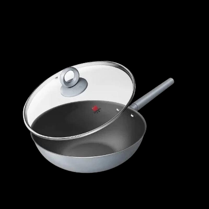 Sanhe 304 Stainless Steel Coating-Free Non-Stick Wok with Lid, 32cm