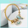 Demon Eye Crystal Pendant Gold Bracelet For Women Fashion Jewelry Gift