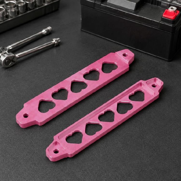 Battery Tie Down Bracket Set for Car or Motorcycle, Anodized Metal Hold Down Bars for Vehicle Battery Service Use