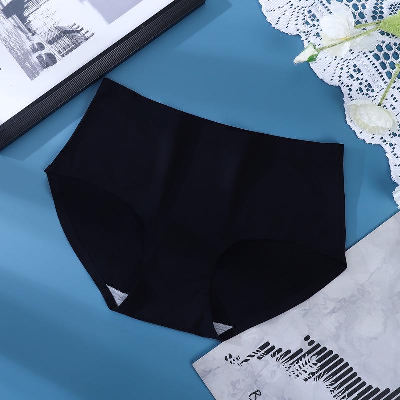 Damen Eisseide Nahtlose Mid-Waist Atmungsaktive Dreiecksslips
